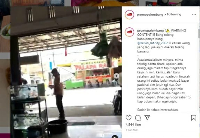 Postingan video penjaga malam ludahi pedagang yang viral di media sosial. 