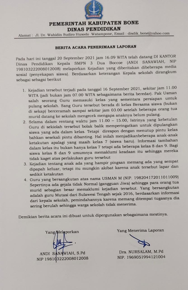 Viral Guru di Bone Mengunci Para Murid di Kelas, Diduga Alami Gangguan Kejiwaan (498340)