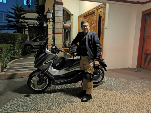 Mantan Menteri Agama Lukman Hakim Saifuddin lakukan touring Jakarta-Aceh dengan Honda Forza Foto: lukmanhsaifuddin/Instagram