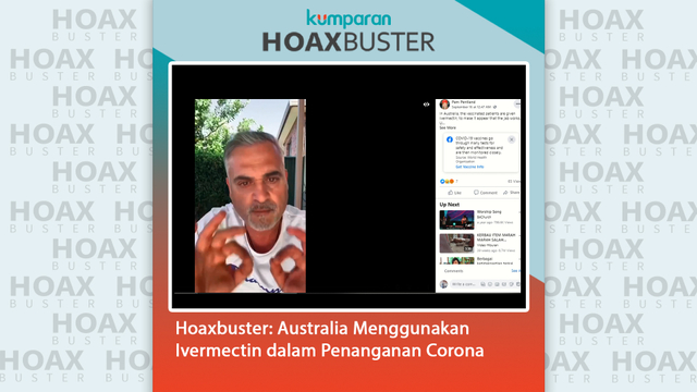 Hoaxbuster: Australia Menggunakan Ivermectin dalam Penanganan Corona. Foto: Facebook