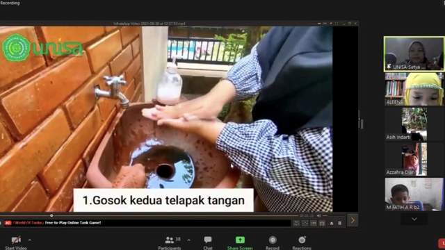 Tangkapan layar vdeo edukasi 3M dari Universitas 'Aisyiyah Yogyakarta. Foto: dok. UNISA.