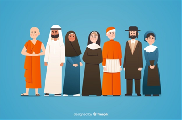 Ilustrasi toleransi antar umat beragama. Sumber: https://www.freepik.com/