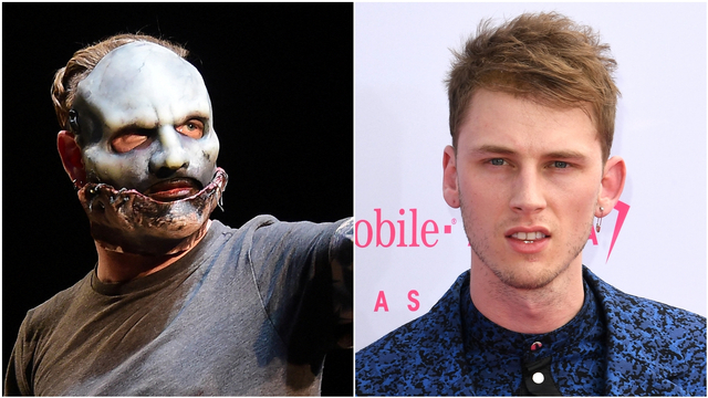 Corey Taylor Slipknot dan Machine Gun Kelly dok FREDERIC J. BROWN/AFP dan AFP/MARK RALSTON