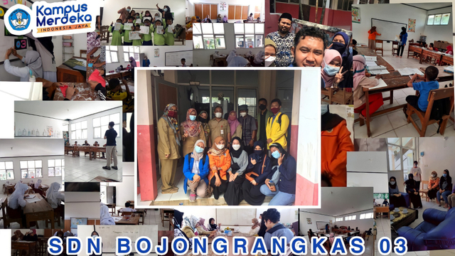 Berbagai Kegiatan yang telah dilakukan Mahasiswa dalam Program Kampus Mengajar 2021 di SDN Bojongrangkas 03. Foto : Dita Sundari K.