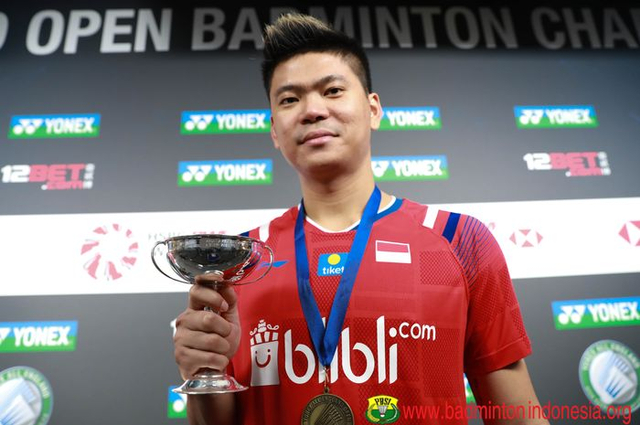 Praveen Jordan atau yang disapa Ucok menjuarai All England 2020 Birmingham, Inggris, Minggu (15/3/2020). Foto: PBSI