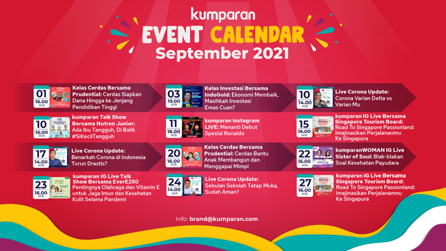 Update Event Calendar September 2021. Foto: kumparan