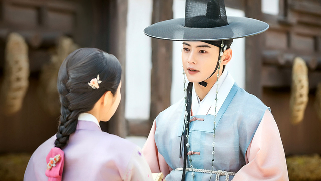 Pemain Drama Korea Rookie Historian Go Hae-Ryung, Cha Eun Woo. Sumber: Netflix