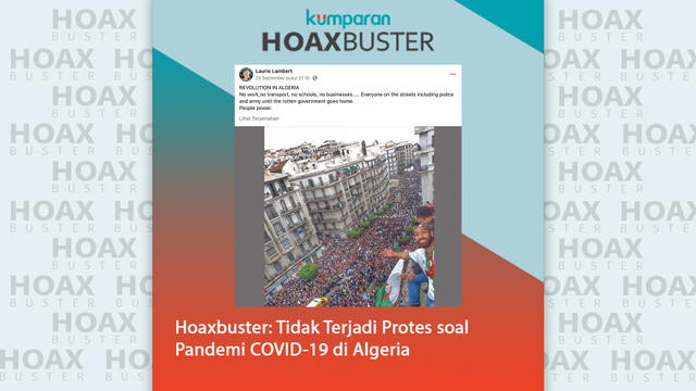 Hoaxbuster: Tidak terjadi protes soal pandemi COVID-19 di Algeria/Aljazair. Foto: Dok. Istimewa