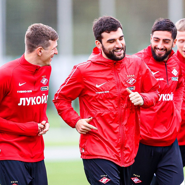 Penggawa spartak moskow sedang menjalani sesi latihan. Foto: instagram.com/fcsm_official