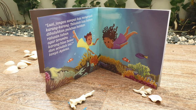 Review Buku Cerita Anak: Lusi dan Aplena dari Teluk Mayalibit Raja Ampat (79023)