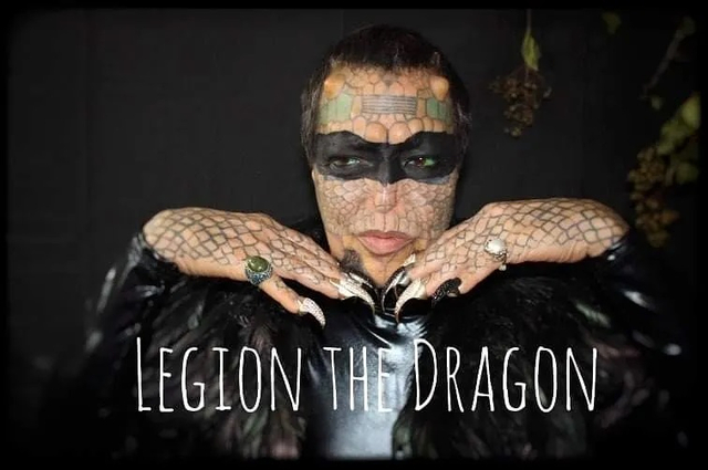 Manusia Naga, Tiamat Legion Medusa (Foto: Instagram @legionthedragon)