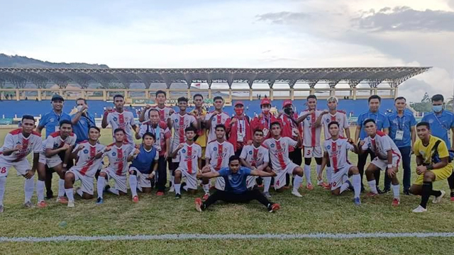 Tim Sepak Bola Sulawesi Utara yang berlaga di PON XX Papua 2021. (foto: istimewa)