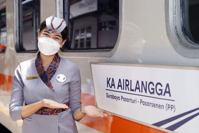 Peluncuran Kereta Api Airlangga rute Pasar Senen - Surabaya Pasar Turi (PP) Foto: Dok. Humas KAI