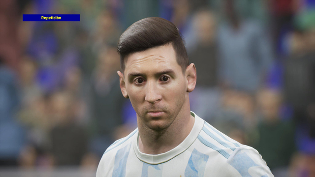 Screenshot in-game wajah Messi di eFootball 2022. Foto: Istimewa