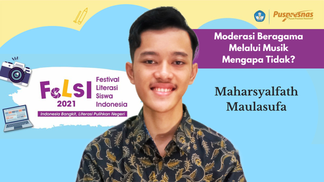 Maharsyalfath (18) siswa MAN 1 Jombang, Jawa Timur, lolos final FeLSI 2021 - Pusat Prestasi Nasional (Puspresnas), Kemendikbud Ristek RI. (dok. pribadi).