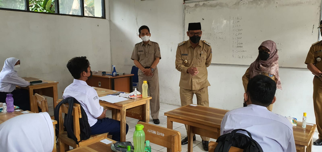 Siswa SMP Negeri 1 Depok mulai mengikuti pelaksanaan Pertemuan Tatap Muka (PTM). Foto: Dok. Istimewa