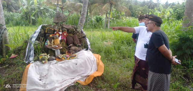 Pihak Dinas Kebudayaan saat melakukan pengecekan ke lokasi - IST