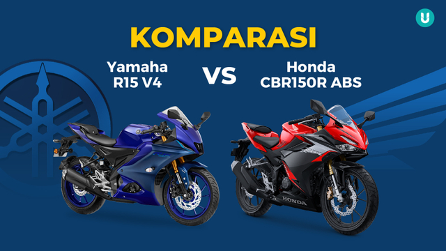 Infografik komparasi Yamaha R15 V4 dan Honda CBR150R ABS. Foto: Meisya/kumparan