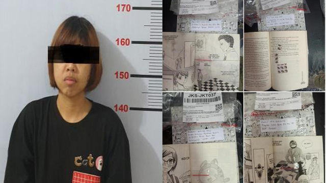 ASN yang bertugas di Riau, SS (kiri), ditangkap BNN Provinsi Riau dengan barang bukti Narkoba jenis baru Bromo Dimetoksifenil 2-CB atau Lysergic acid diethylamide (LSD) dengan cara pembayaran berupa Bitcoin ke seluruh Indonesia. 