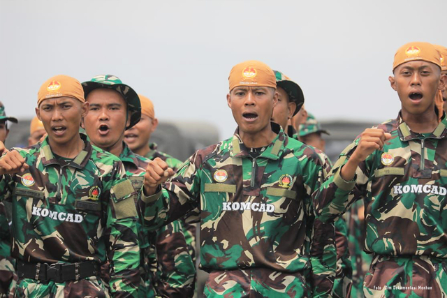 Komponen Cadangan (Komcad) TNI. Foto: Tim Dokumentasi Menhan Prabowo Subianto