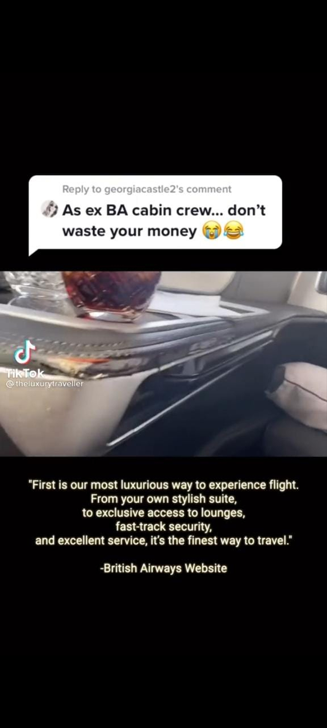 Viral traveler bagikan pengalaman buruk naik first class Foto: Dok. @theluxurytraveller