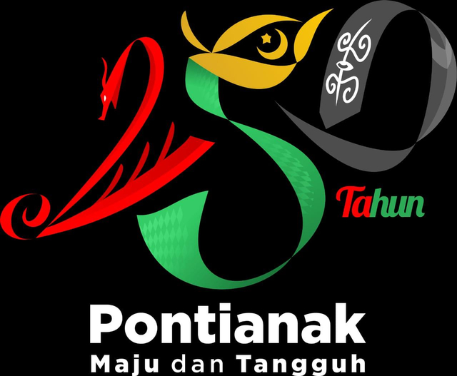 Logo resmi HUT ke 250 Kota Pontianak. Foto: Dok Hi!Pontianak
