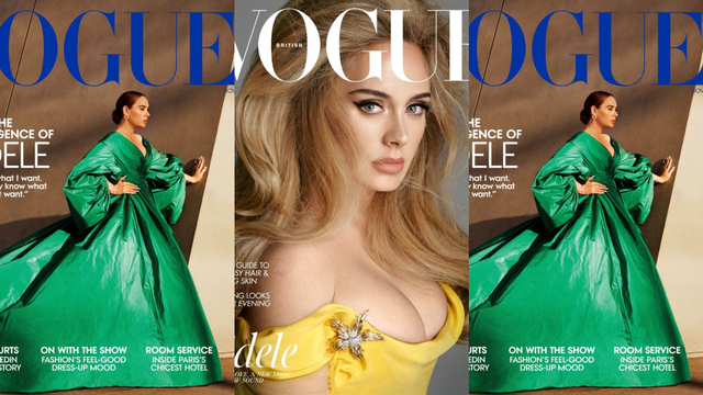 Gaya Adele saat Tampil di Cover Majalah Vogue Inggris & Vogue Amerika Foto: Instagram @britishvogue