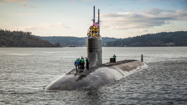 Kapal selam bertenaga nuklir AS USS Connecticut.
 Foto: Thiep Van Nguyen II/U.S. Navy via AP