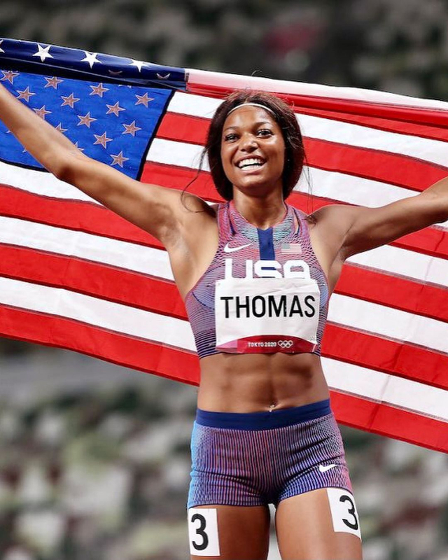 Gabby Thomas, pelari Amerika Serikat. Foto: Instagram/@gabbythomas