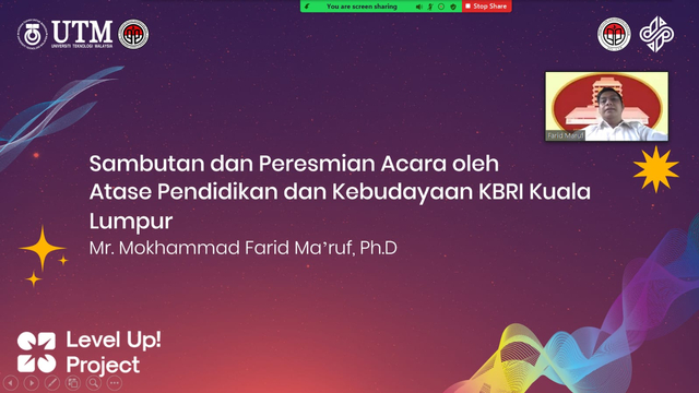 Sambutan dan pembukaan acar Level Up Project!