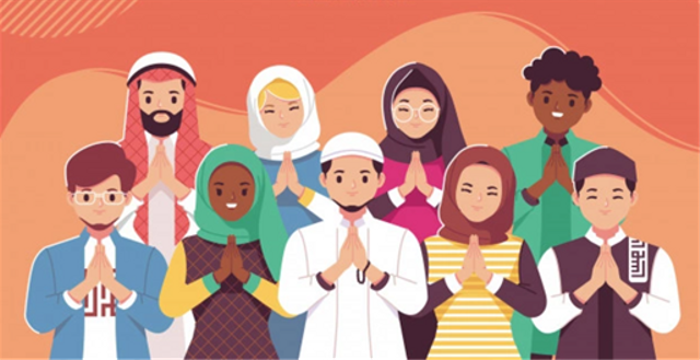 Ilustrasi mendoakan keluarga dan saudara muslim. Sumber: https://www.freepik.com/