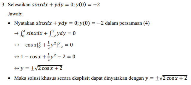 Persamaan Diferensial Biasa Orde Satu Terpisah (Separable) | Kumparan.com