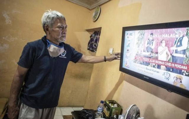 Ilustrasi menonton siaran TV digital. Foto: Kementerian Komunikasi dan Informatika.