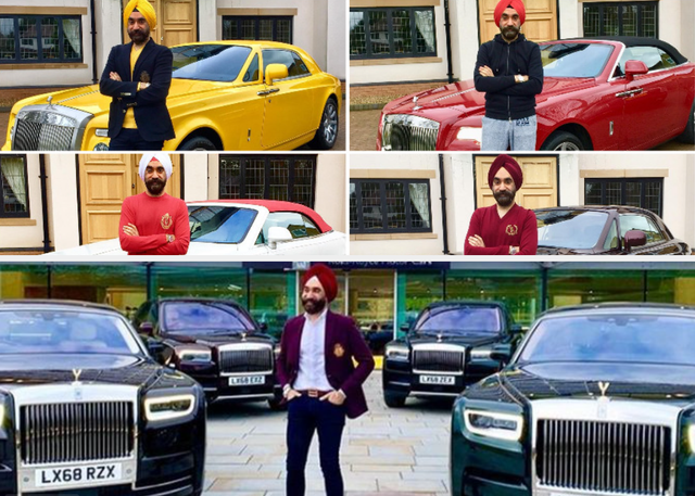 Reuben Singh membalas ejekan orang mengenai turbannya lewat pamer Rolls Royce. Foto: istimewa.