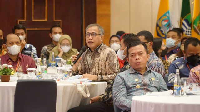 Gubernur Aceh, Nova Iriansyah, saat mengikuti Rapat Kerja Nasional (Rakernas) Asosiasi Pemerintah Provinsi Seluruh Indonesia (APPSI) tahun 2022. Dok. Biro Adpim Aceh 