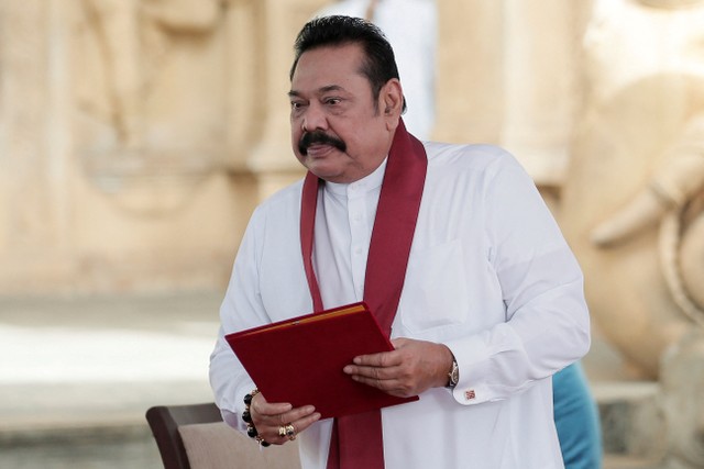 Perdana Menteri Sri Lanka Mahinda Rajapaksa. Foto: Dinuka Liyanawatte/REUTERS