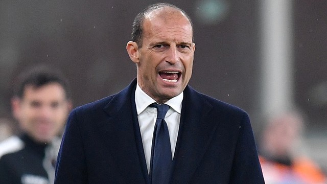 Ekspresi pelatih Juventus Massimiliano Allegri. Foto: Jennifer Lorenzini/Reuters