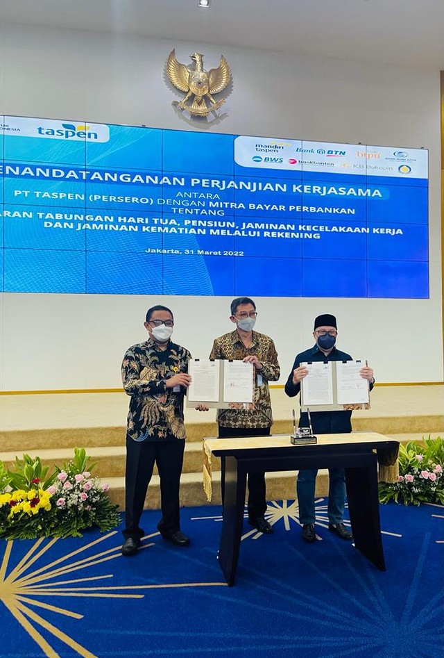 Kerja sama Bank KB Bukopin dengan PT Taspen (Persero). Foto: Dok. Istimewa