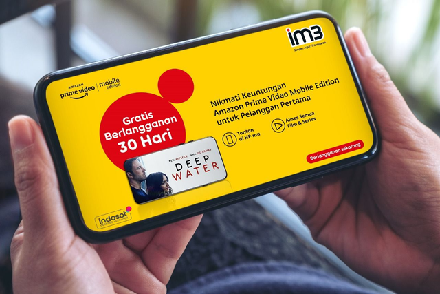 IM3 berikan bonus streaming Prime Video 30 hari. Foto: Indosat Ooredoo Hutchison