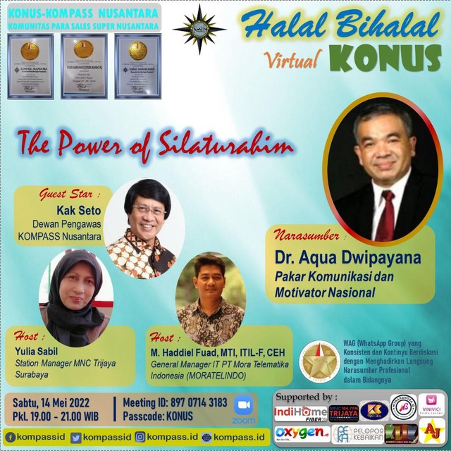 Poster acara The Power of Silaturahim di Halalbihalal Virtual Konus