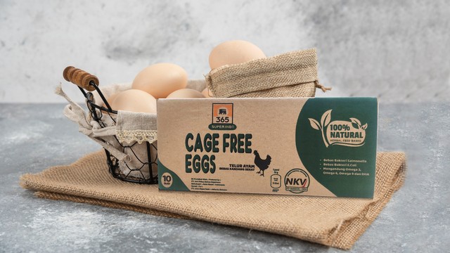 365 telur ayam bebas kandang sekat Super Indo. Foto: Dok. Super Indo