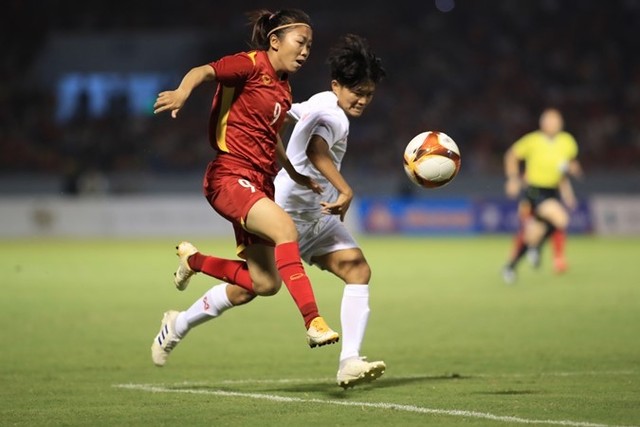 Timnas sepak bola wanita Vietnam vs Myanmar saat di SEA Games 2021. Foto: Dok. aseanfootball.org