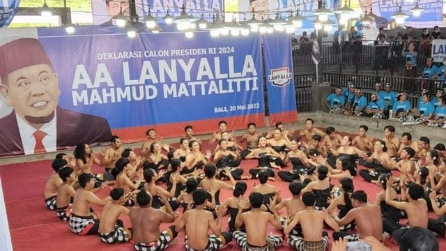 Pagelaran budaya dalam deklarasi dukungan bagi LaNyalla Mahmud Mattalitti di Denpasar, Bali - IST