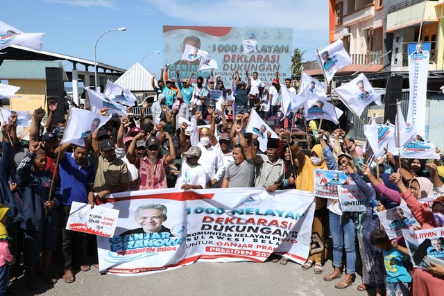 Ribuan Nelayan di Sulsel deklarasi dukung Ganjar Pranowo jadi Presiden 2024. Foto: Dok. Istimewa