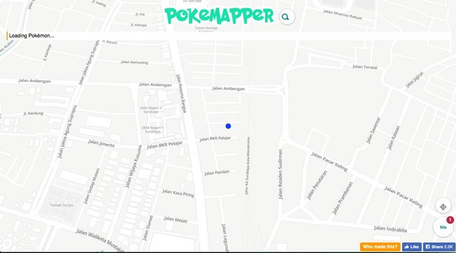 Aplikasi Pokemon Go menggunakan peta sebagai landasan permainannya