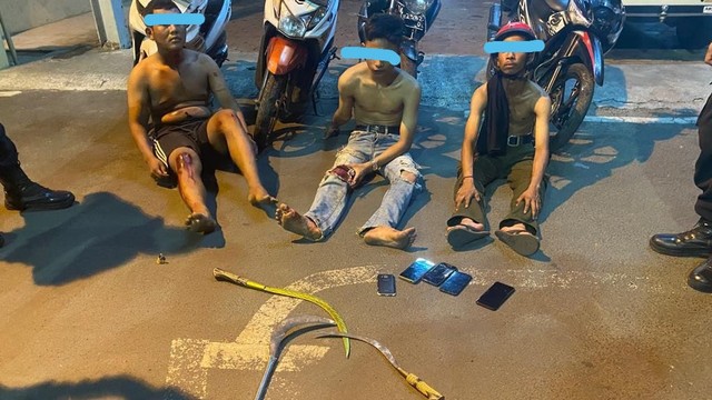 3 pelajar dari rombongan konvoi bawa celurit di Bandar Lampung diamankan. | Foto: Ist