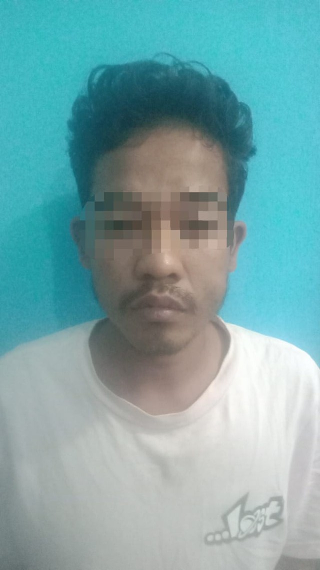 Kakak beradik yang sekap dan perkosa gadis di bawah umur di Kota Tebing Tinggi, saat diamankan polisi. Foto: Dok. Istimewa