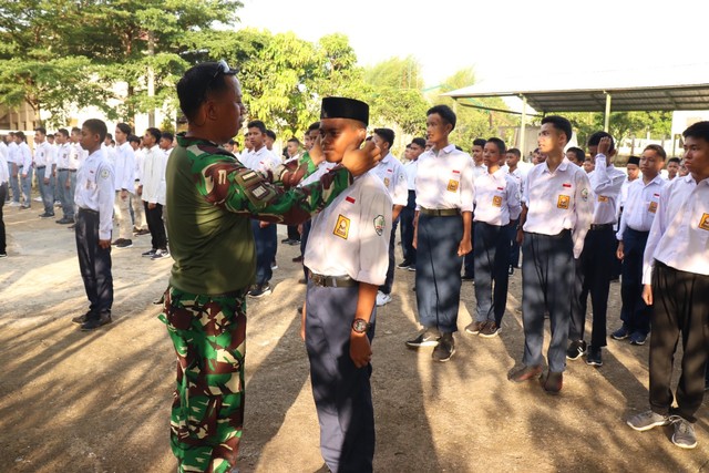 Pelatihan Kedisiplinan Penguatan Profil Pelajar Pancasila Bersama TNI, diambil dari dokumen pribadi