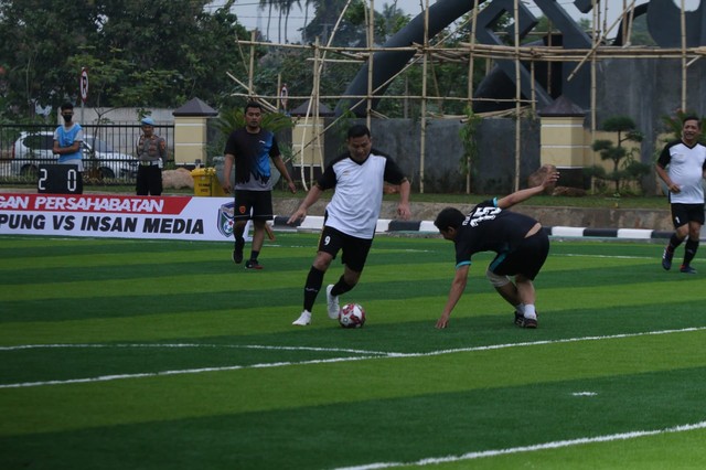 Dirkrimum Hattrick, Polda Lampung Kalahkan Insan Media dengan Skor 3-1 (4)