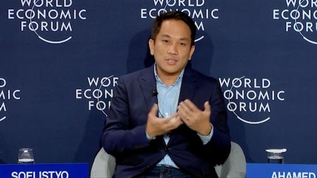 CEO GoTo Andre Soelistyo jadi pembicara di World Economic Forum 2022. Foto: GoTo